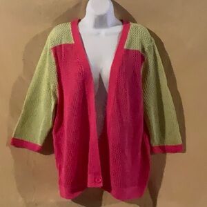 CJ Banks Size 3X Sweater with 3/4 Length Sleeves